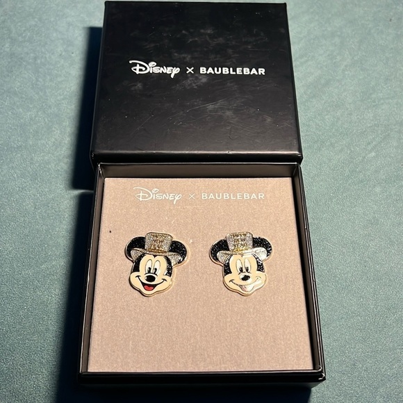 Disney x BAUBLEBAR Mickey Mouse New Years Earrings New - Picture 1 of 6